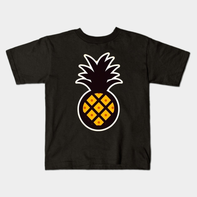 Simple Pineapple, Love Fruits Kids T-Shirt by logiamerch