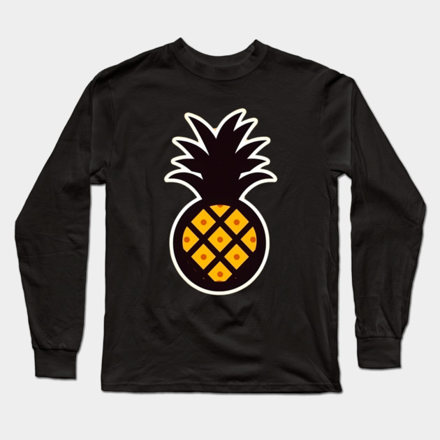 Simple Pineapple, Love Fruits Long Sleeve T-Shirt by logiamerch