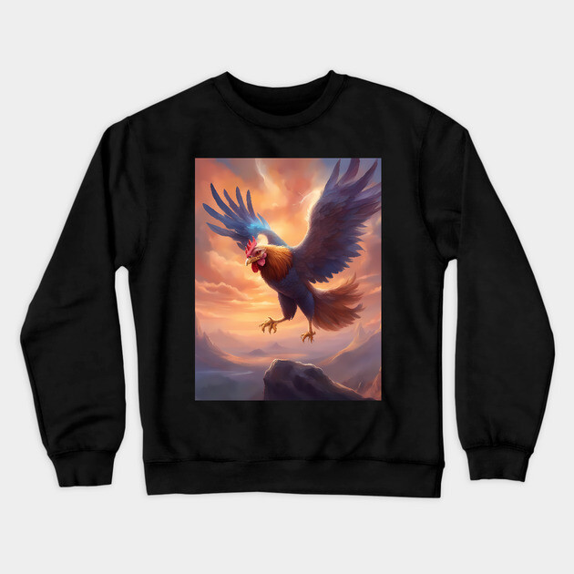 of all things chicken Crewneck Sweatshirt by animegirlnft