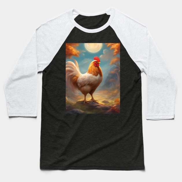 delectable world of chicken Baseball T-Shirt by animegirlnft