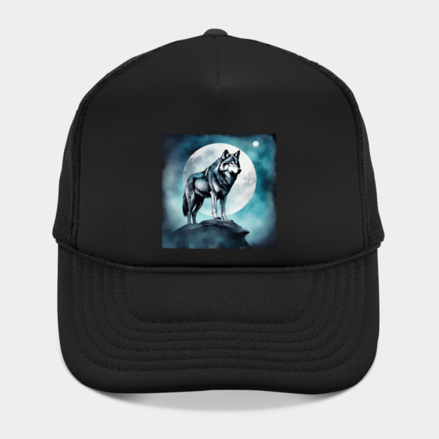 Timber Wolf in Watercolor and Charcoal by BirdsnStuff