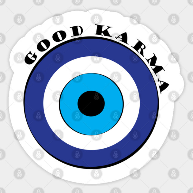 Evil Eye, Good Karma Sticker by DickinsonDesign