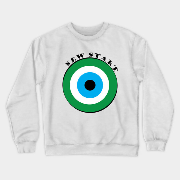 Evil Eye, New Start Crewneck Sweatshirt by DickinsonDesign
