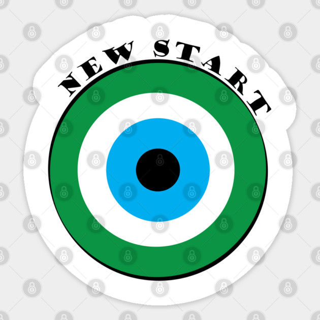 Evil Eye, New Start Sticker by DickinsonDesign