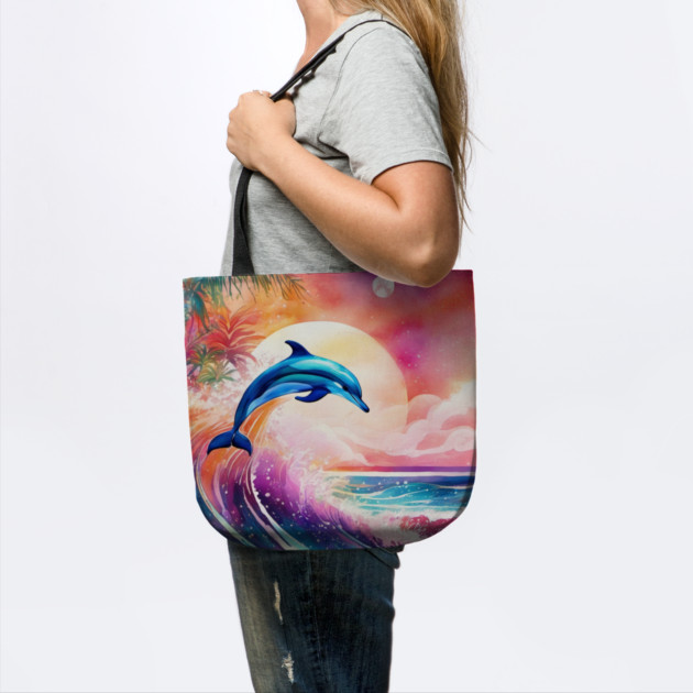 Dolphin Painting in Water Color, Beautiful, Colorful by BirdsnStuff