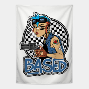 Based Tank Girl Tapestry