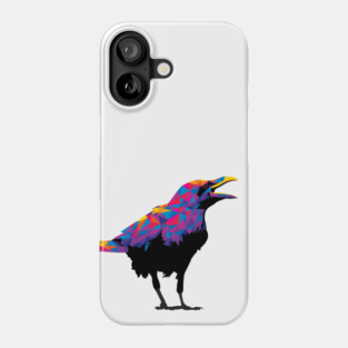Rainbow Colorful Raven Phone Case