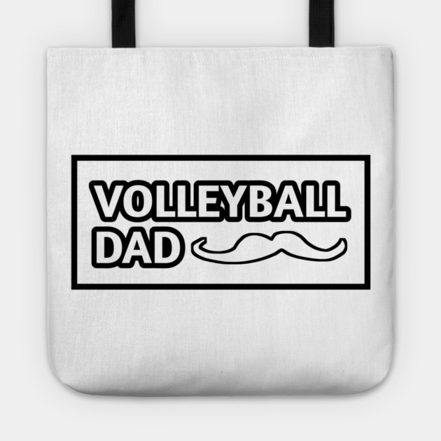 Volleyball dad , Gift for Volleyball players With Mustache Tote by BlackMeme94