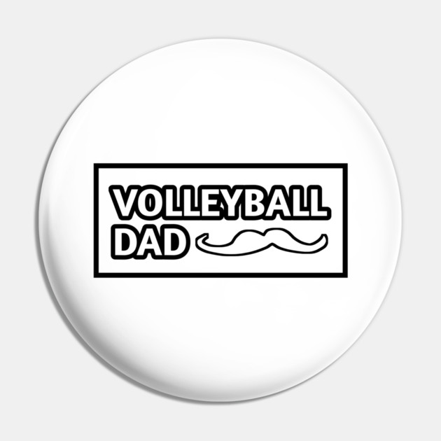 Volleyball dad , Gift for Volleyball players With Mustache Pin by BlackMeme94