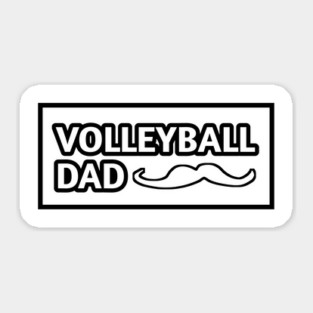 Volleyball dad , Gift for Volleyball players With Mustache Sticker