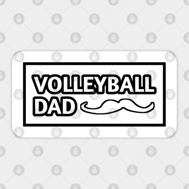 Volleyball dad , Gift for Volleyball players With Mustache Sticker by BlackMeme94