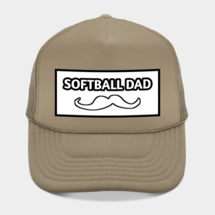 Softball dad , Gift for Softball players With Mustache Hat