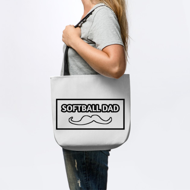 Softball dad , Gift for Softball players With Mustache by BlackMeme94