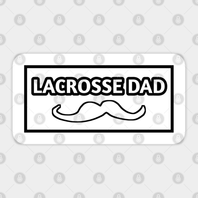 Lacrosse dad , Gift for Lacrosse players With Mustache Sticker by BlackMeme94