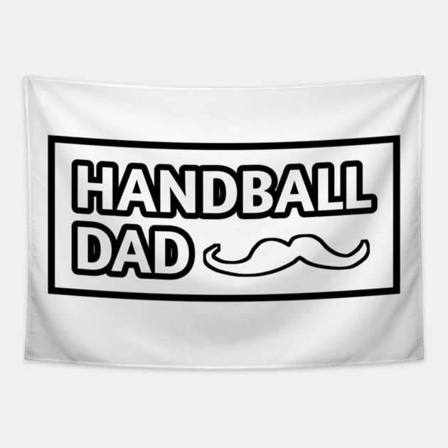 Handball dad, Gift for Handball players With Mustache Tapestry by BlackMeme94