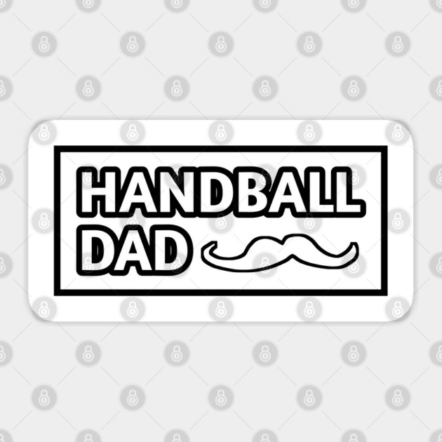 Handball dad, Gift for Handball players With Mustache Sticker by BlackMeme94