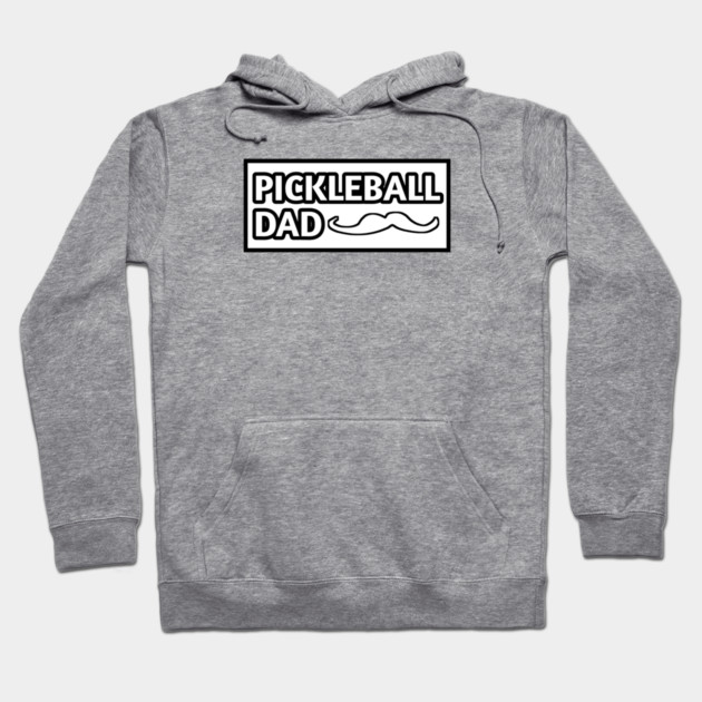 Pickleball Dad, Gift for Pickleball Players With Mustache Hoodie by BlackMeme94