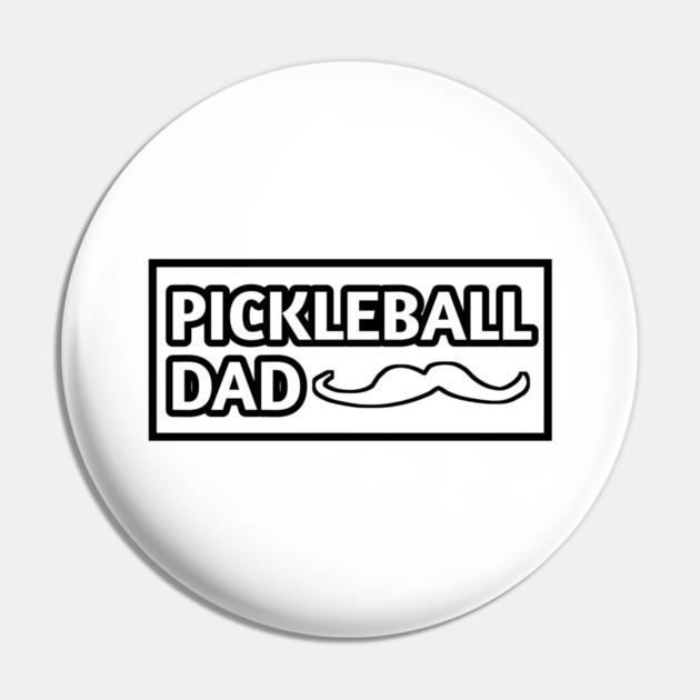 Pickleball Dad, Gift for Pickleball Players With Mustache Pin by BlackMeme94