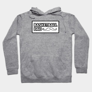 Basketball Dad, Gift for Basketball Players With Mustache Hoodie