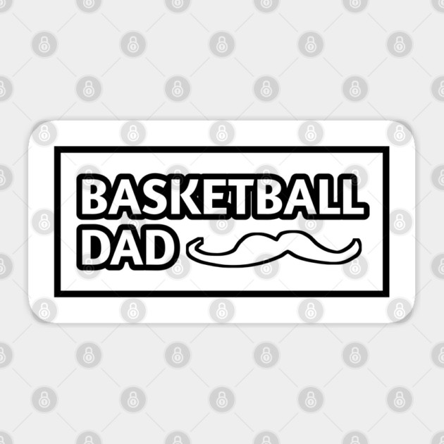Basketball Dad, Gift for Basketball Players With Mustache Sticker by BlackMeme94
