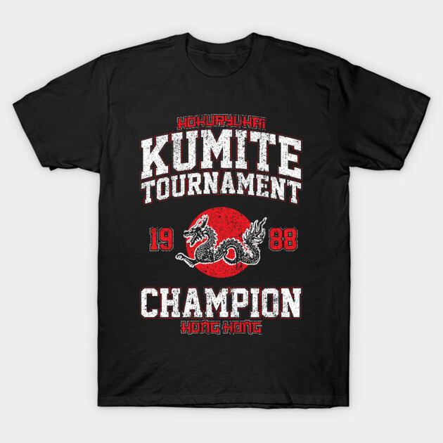Kumite Tournament 1988 Champion T-Shirt by huckblade