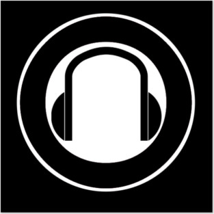 Headphones Symbol Posters and Art