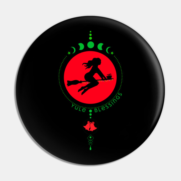 Yule Blessing, witch moon Pin by HolidayBug