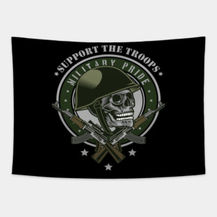 SUPPORT THE TROOPS Tapestry