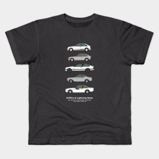 Griffins and lightening bolts car collection Kids T-Shirt