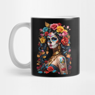 Sugar Skull girl, Dia de los Muertos Mug