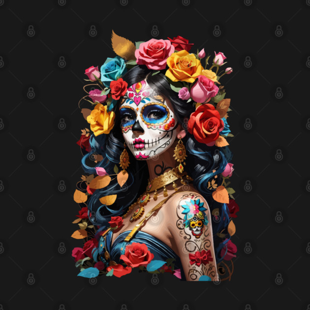 Sugar Skull girl, Dia de los Muertos by CatCoconut-Art