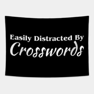 Easily Distracted By Crosswords Tapestry