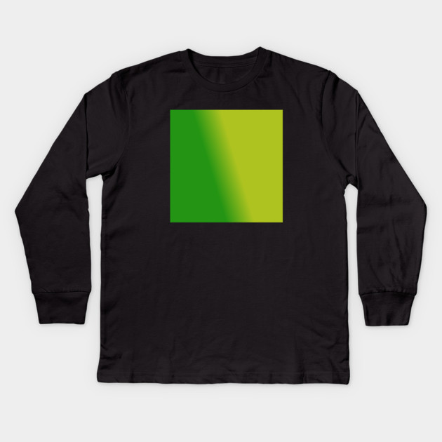Green Gradient Color Kids Long Sleeve T-Shirt by BlackMeme94