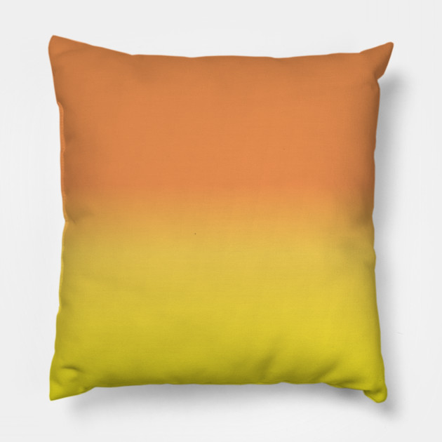 Yellow And Orange Gradient Color Pillow by BlackMeme94