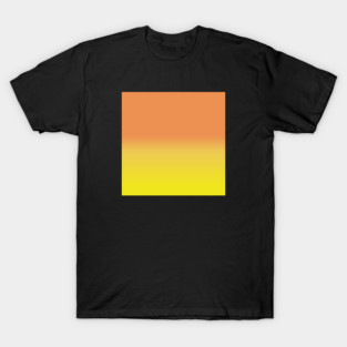 Yellow And Orange Gradient Color T-Shirt