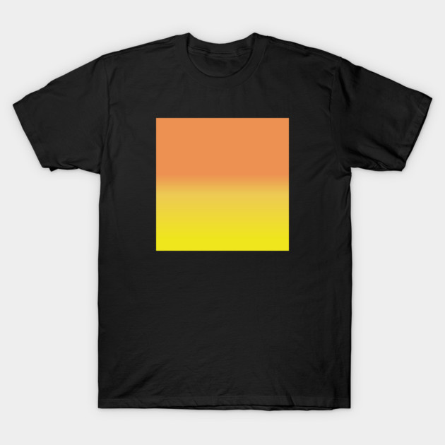Yellow And Orange Gradient Color T-Shirt by BlackMeme94