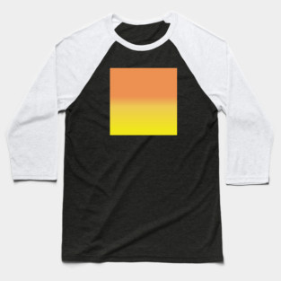 Yellow And Orange Gradient Color Baseball T-Shirt