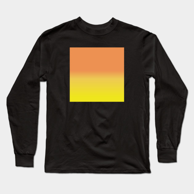 Yellow And Orange Gradient Color Long Sleeve T-Shirt by BlackMeme94