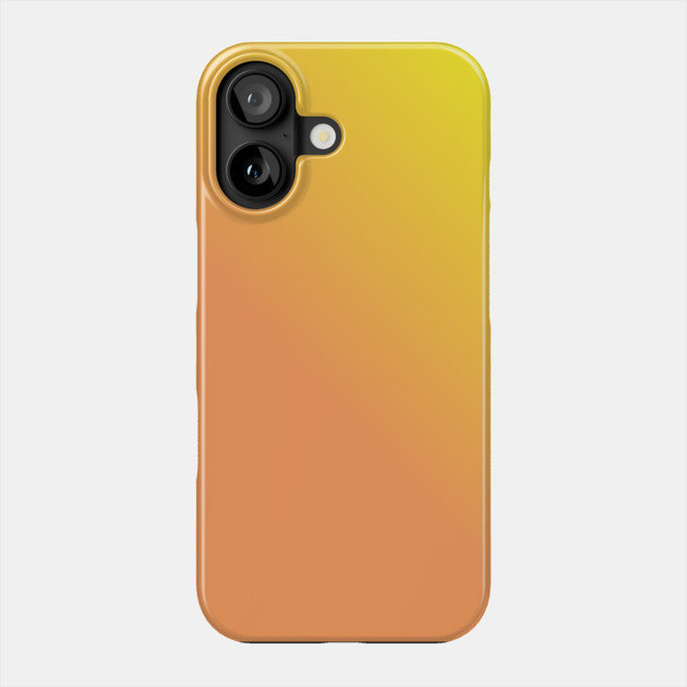 Yellow And Orange Gradient Color Phone Case by BlackMeme94