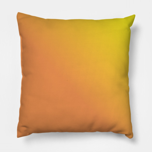 Yellow And Orange Gradient Color Pillow by BlackMeme94