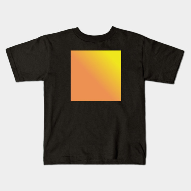 Yellow And Orange Gradient Color Kids T-Shirt by BlackMeme94