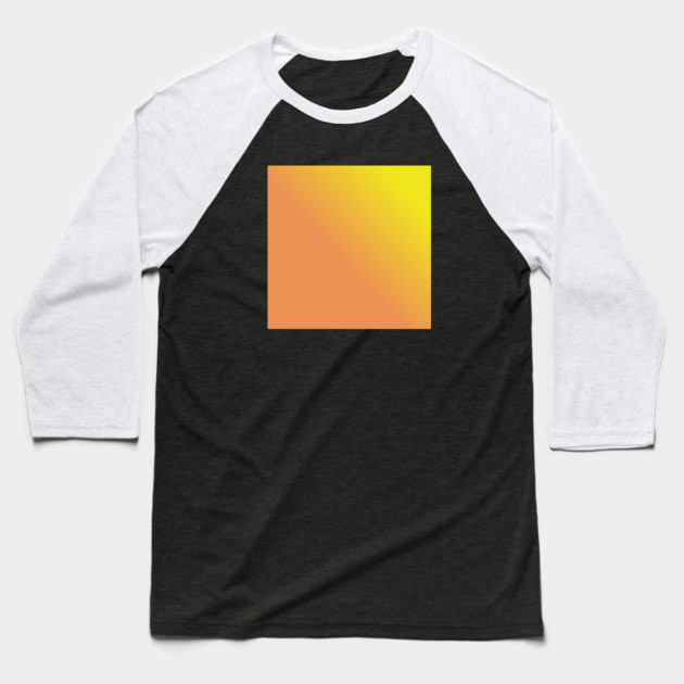 Yellow And Orange Gradient Color Baseball T-Shirt by BlackMeme94