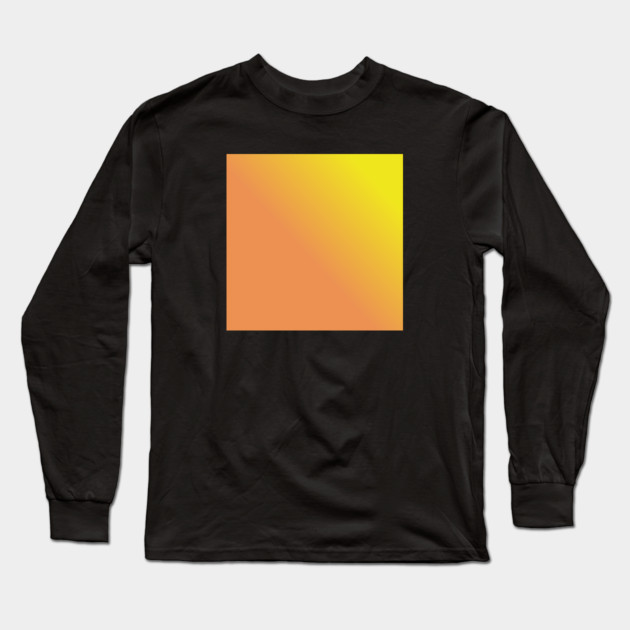 Yellow And Orange Gradient Color Long Sleeve T-Shirt by BlackMeme94