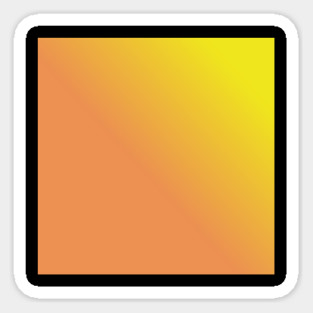 Yellow And Orange Gradient Color Sticker