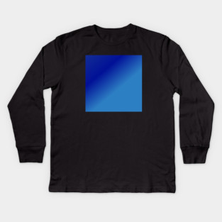 Blue Gradient Color Kids Long Sleeve T-Shirt