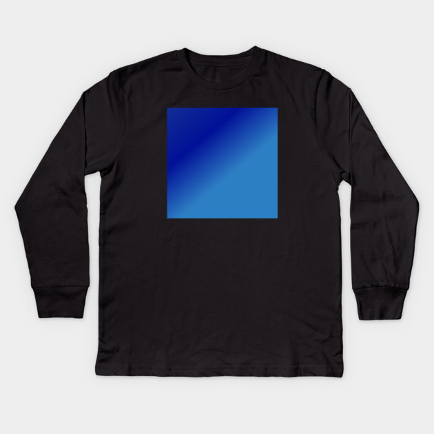 Blue Gradient Color Kids Long Sleeve T-Shirt by BlackMeme94