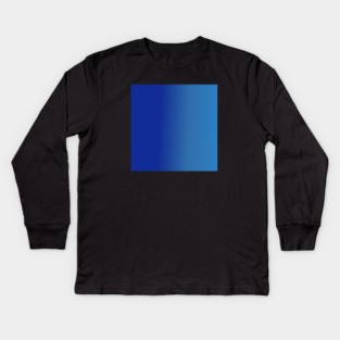 Blue Gradient Color Kids Long Sleeve T-Shirt