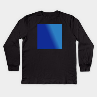 Blue Gradient Color Kids Long Sleeve T-Shirt
