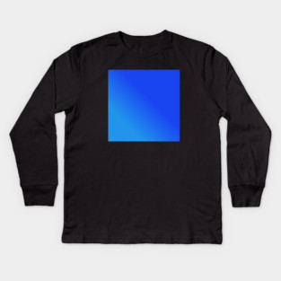 Blue Gradient Color Kids Long Sleeve T-Shirt
