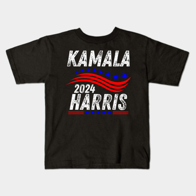 Kamala Harris 2024 Kids T-Shirt by BlackMeme94